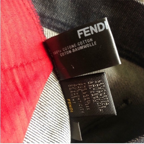 FENDI] Blue Raw Denim Tan Hand stitches Jean Mini Skirt - Picture 13 of 15